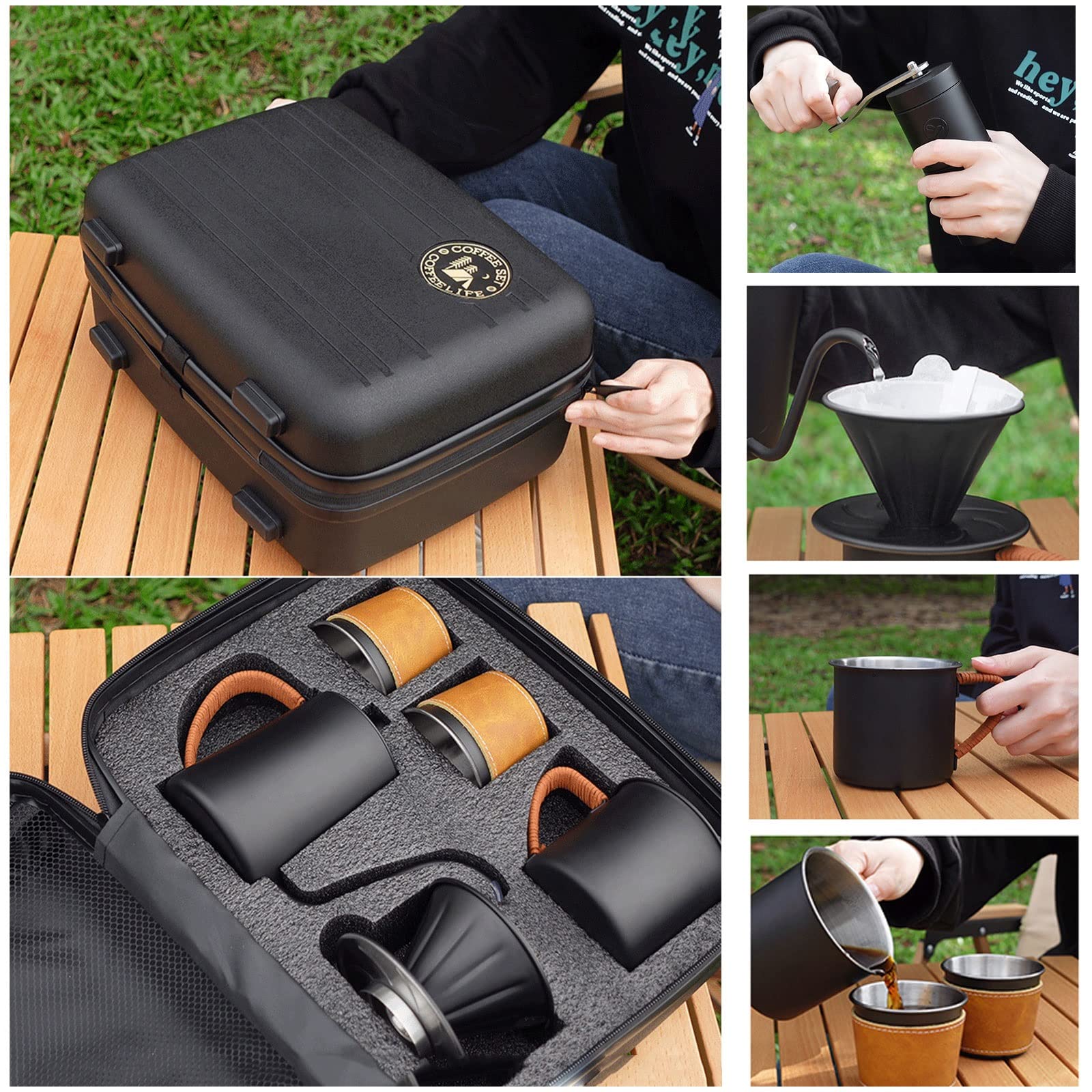 Amazon.com: REALN Pour Over Coffee Set, DIY Manual Coffee Maker